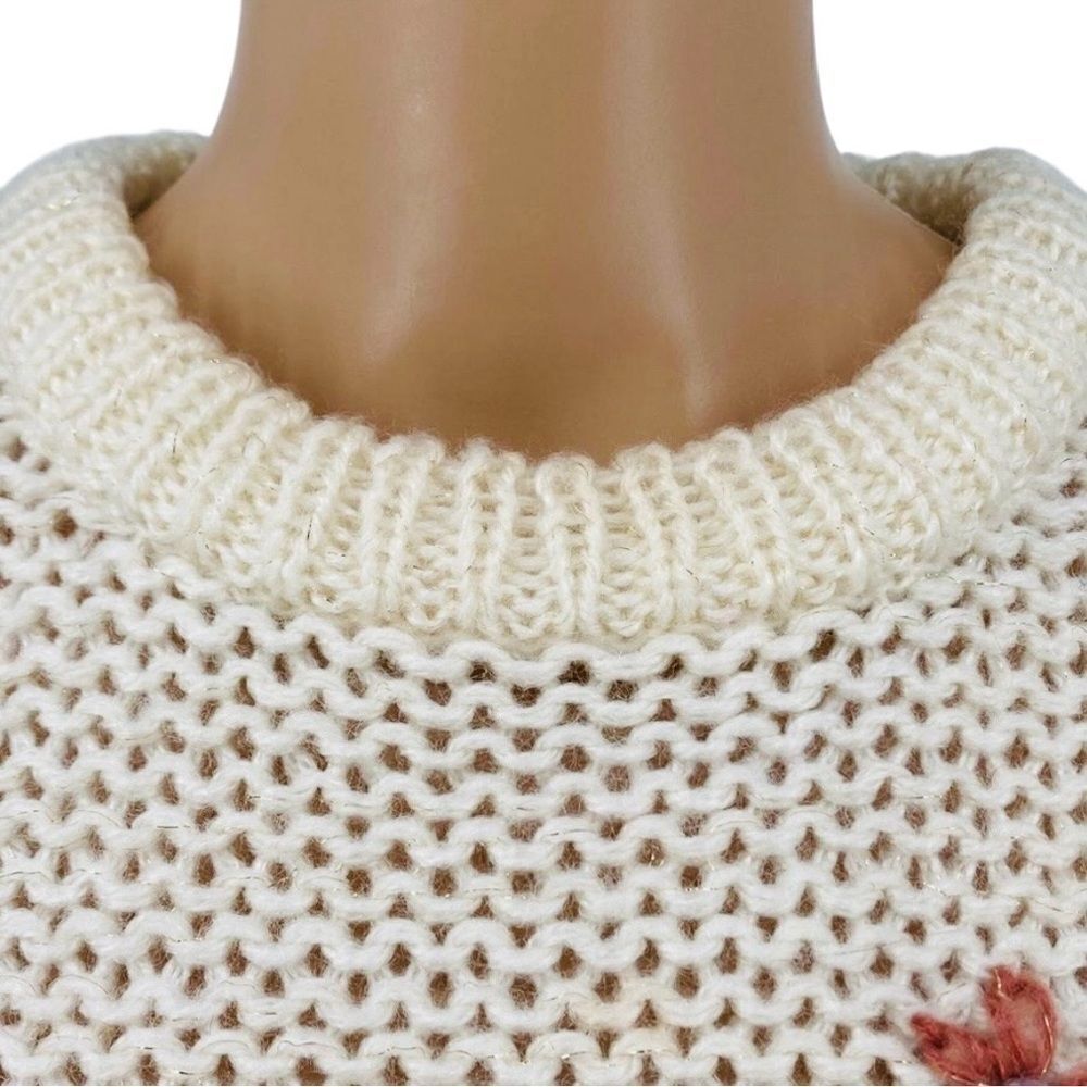Vintage Rive Droite Collection White Embroidery Sweater Size M Made in Korea - Picture 8 of 11